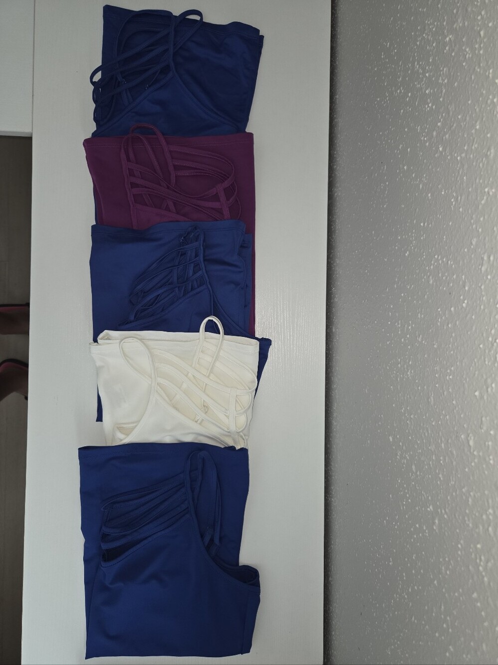 Strappy Tank Tops Bundle (5)- Blue, Purple, White